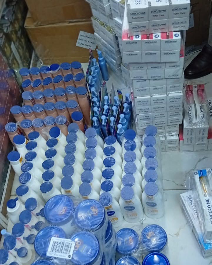 ACA SEIZES SUSPECTED COUNTERFEIT SENSODYNE, TOOTHBRUSHES AND NIVEA PRODUCTS IN NAIROBI CBD